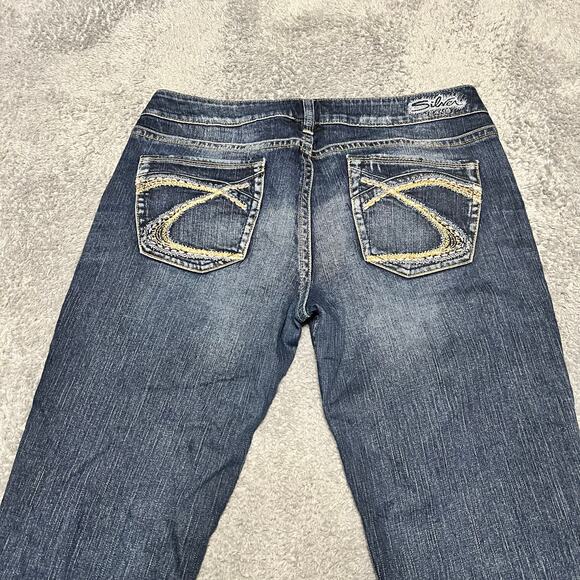 Silver Jeans Womens 33 x33 (35x32.5) Eden Bootcut Contrast Stitching - Picture 2 of 11